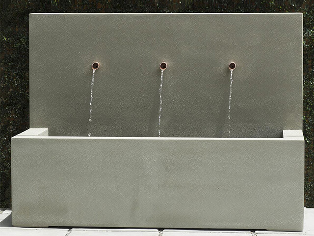 Pietro Stoneware Weathered Zinc 3-Spout Fountain