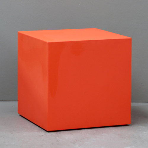Orange Cube Stool - W40 x H40cm