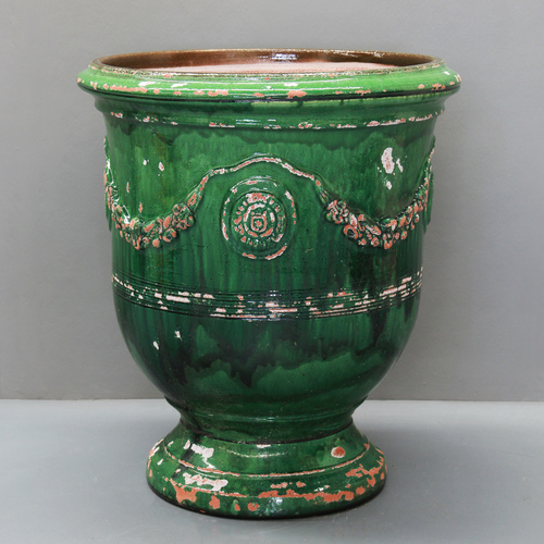 Timeworn Green Traditional Anduze Urn