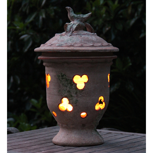 Antica Candle Holder 32 with Bird Cover D30cm x H47cm