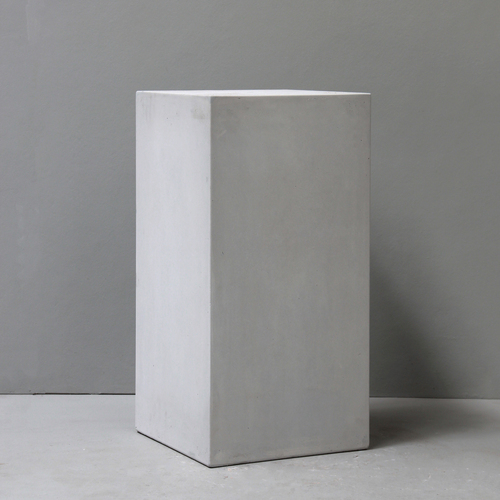 Grey Tall Square Plinth - W40cm x H80cm