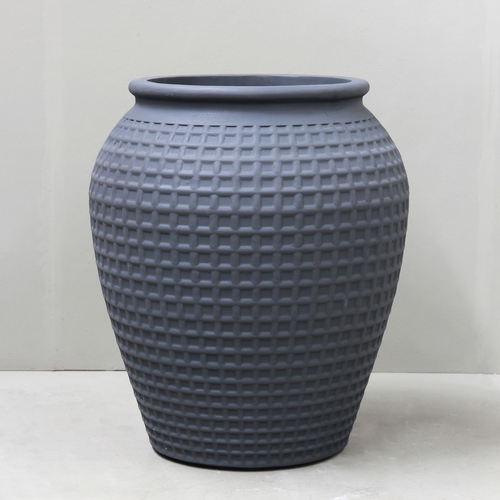 Pigmented Charcoal Dimple Jar - D75cm x H86cm