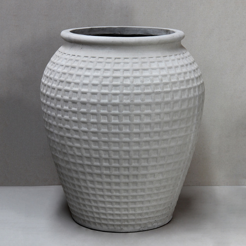 Grey Dimple Jar - D75cm x H86cm