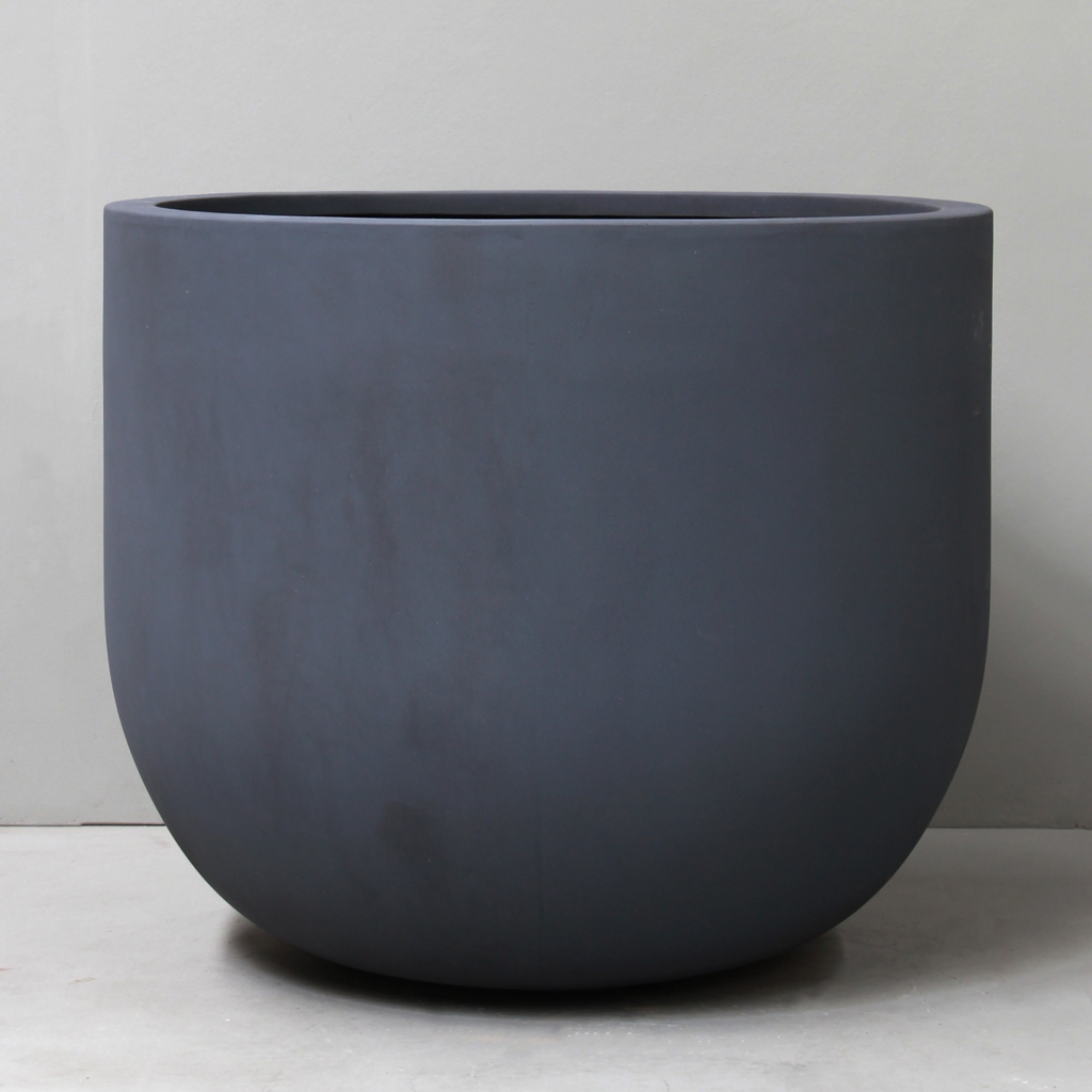 [URR01-112CH] Pigmented Charcoal Contemporary U Planter (Extra Extra Large - D112cm x H92cm)