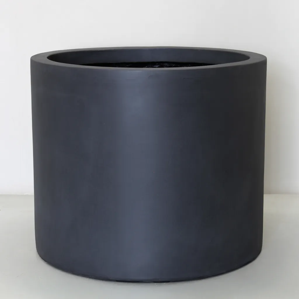 [URR04-112CH] Pigemented Charcoal Cylinder Planter (Extra Extra Large - D112cm x H92cm)