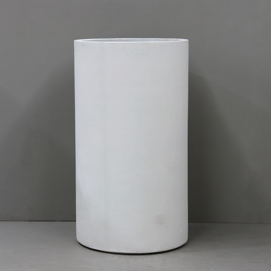 [URR05-56WT] White Slim Cylinder Pot (Large - D56cm x H100cm)