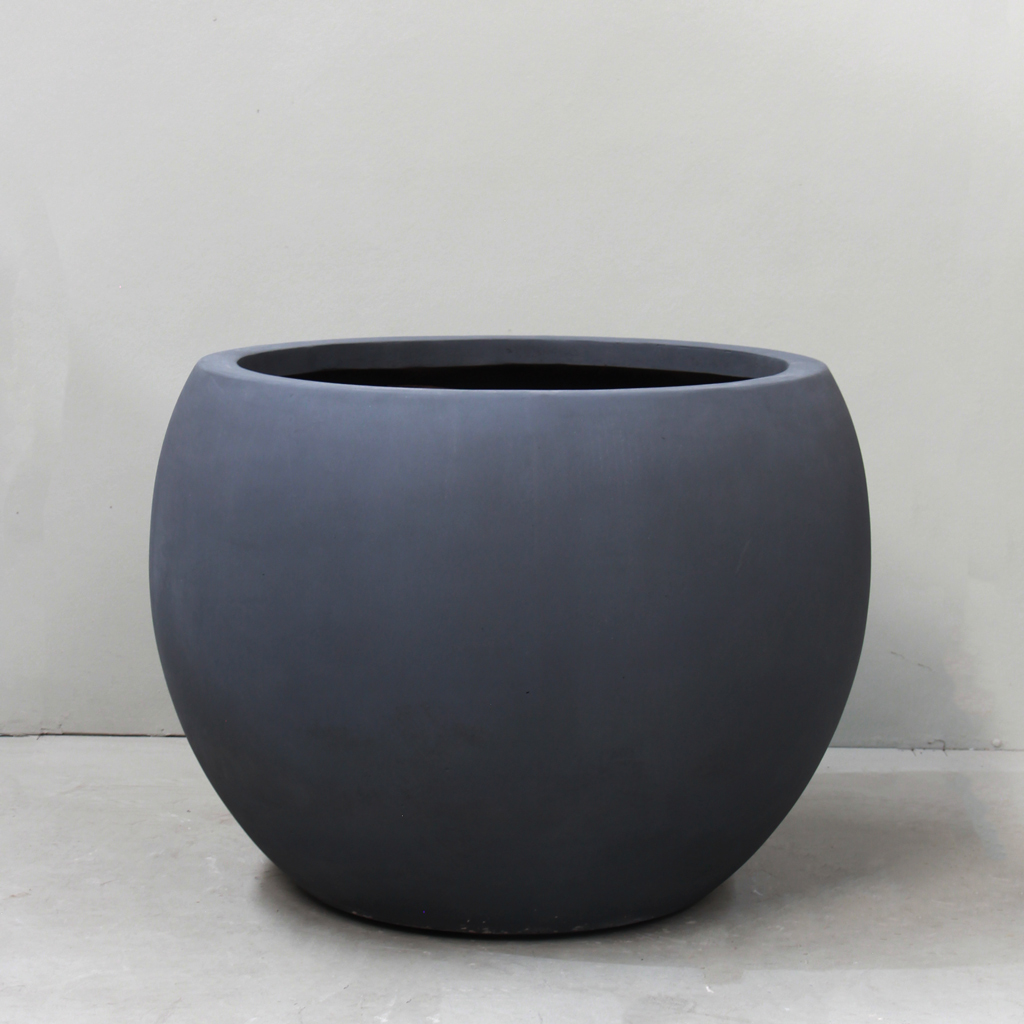 Pigmented Charcoal Orb Planter