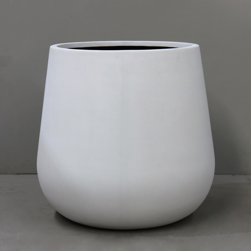 [URR14-76WT] White Sack Pot (Large - D76cm x H72cm)