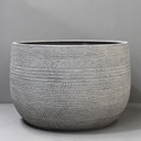 Antique Black Wash Chenza Scroll Planter