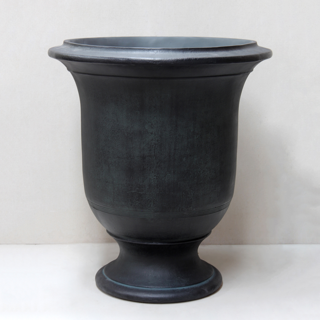 [PL2364RB] Real Bronze Finish Plain Anduze Style Urn (Large - D88cm x H100cm)