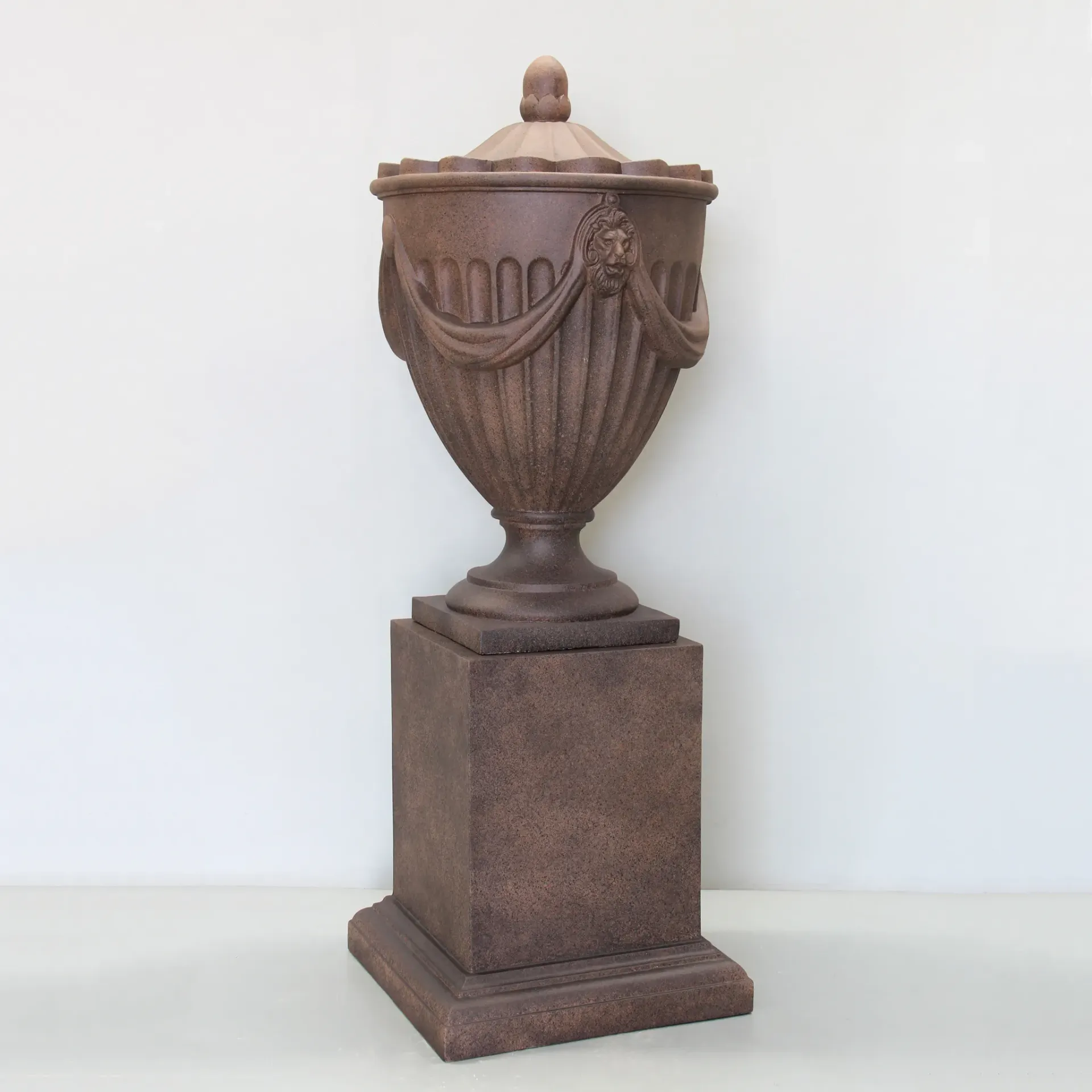 [GA6206BG] Bronze Granite Robert Adams Urn And Plinth (with Plinth - W71cm x H164cm)