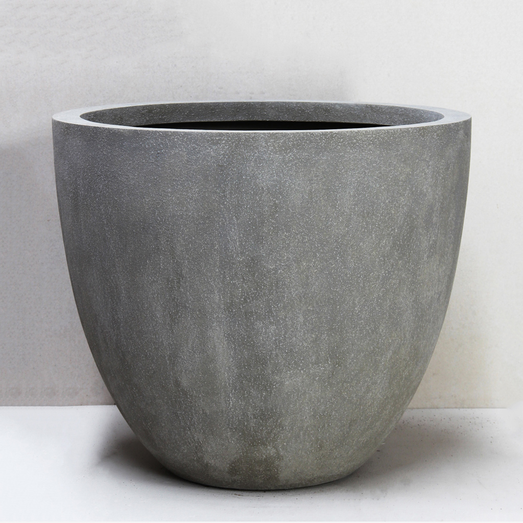 [GRR07WL-112NC] Natural Cement Wide Lip Egg Pot (Extra Large - D112cm x H92cm)
