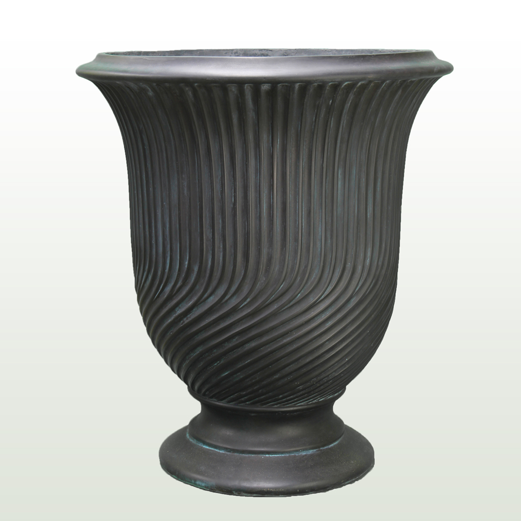 [GRU03L-RB] Real Bronze Finish Alès Urn (D88cm x H100cm)