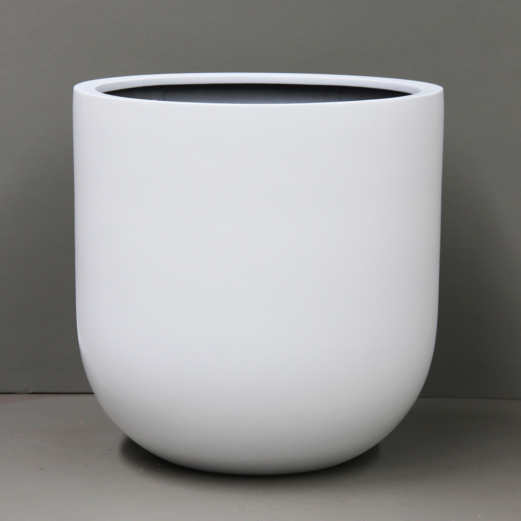 [BR2-60WT] White Bullet Pot (Extra Large - D60cm x H60cm)