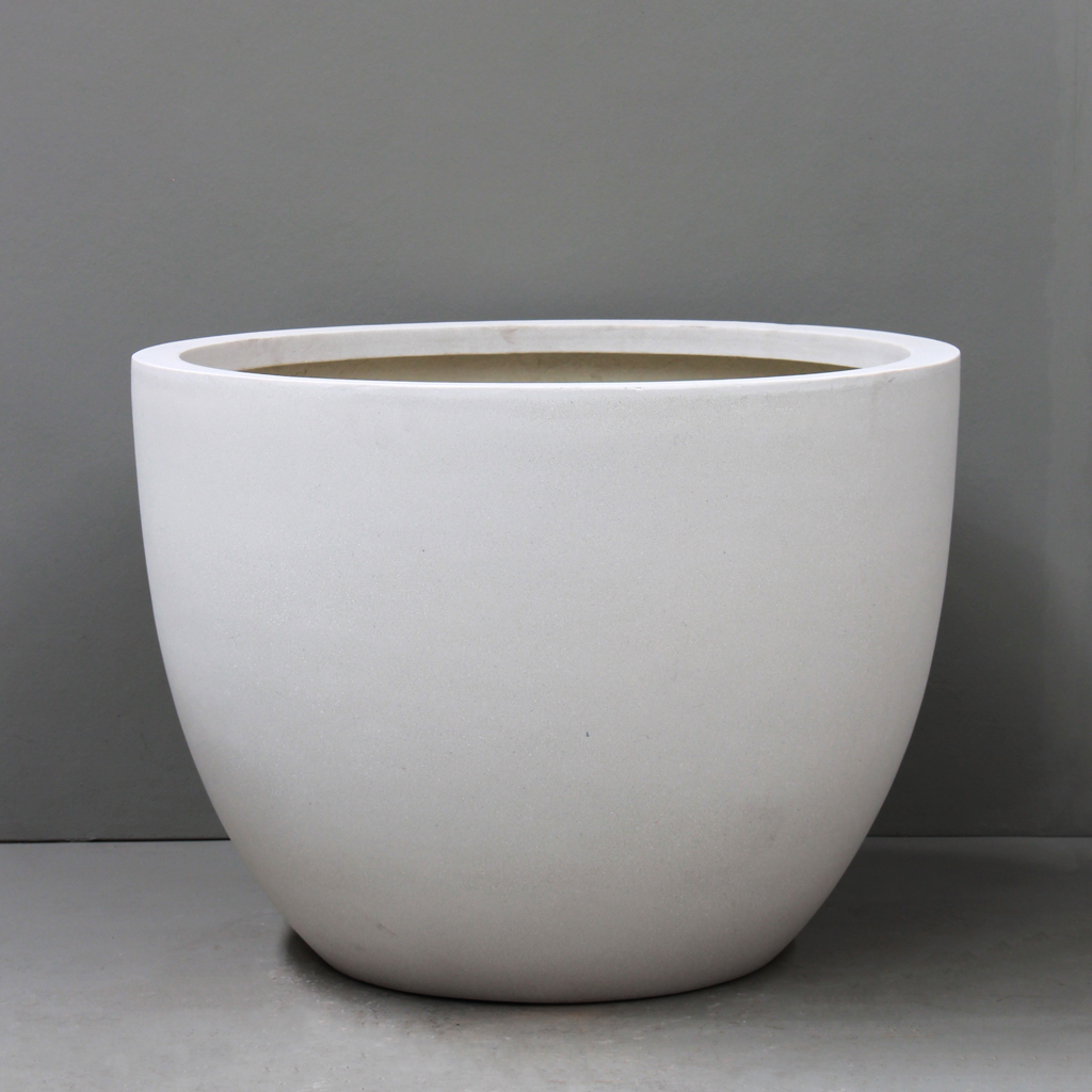 [BR3-76IV] Ivory Egg Pot (Large - D76cm x H56cm)