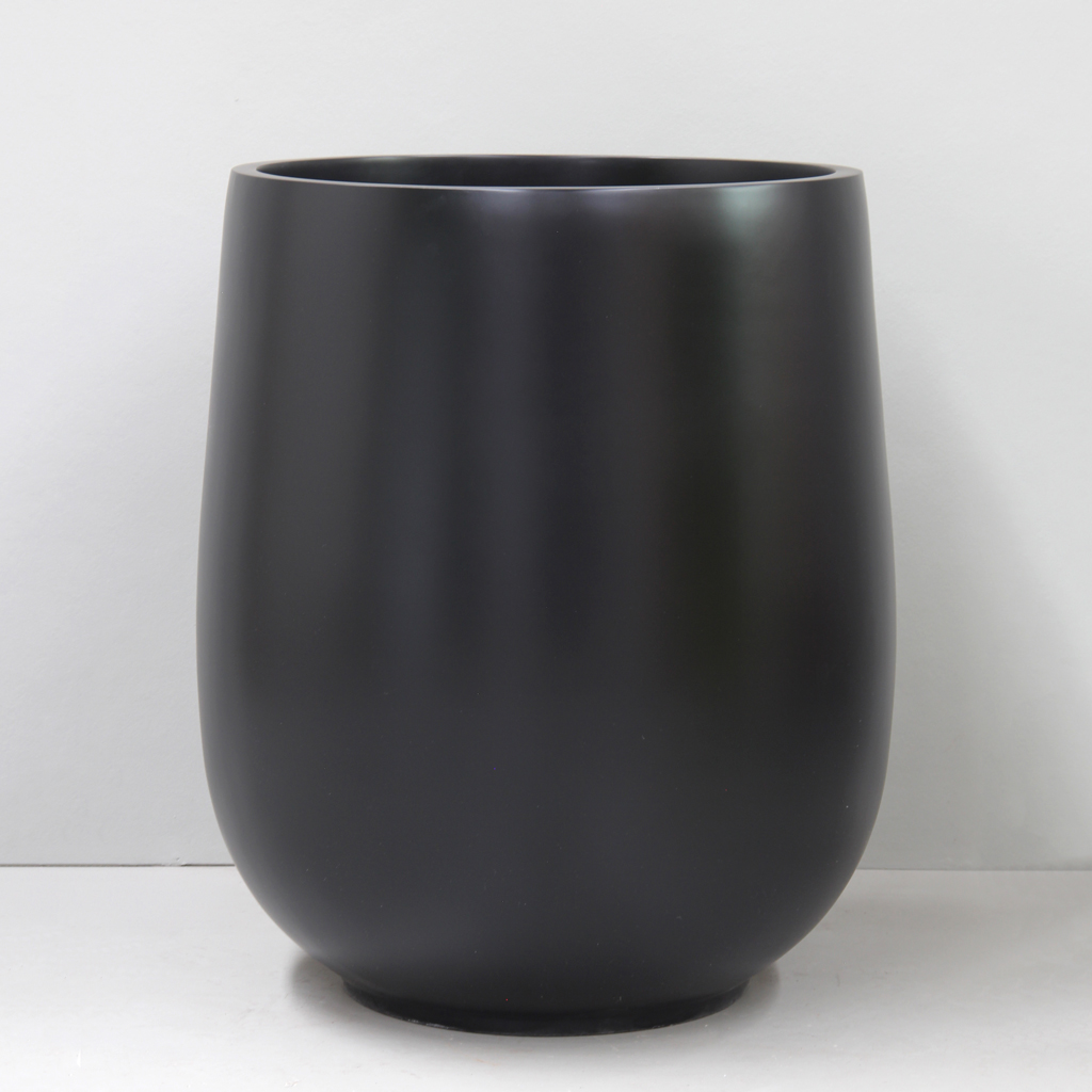 [BR4-77BK] Black Palm Planter (Large - D77cm x H90cm)