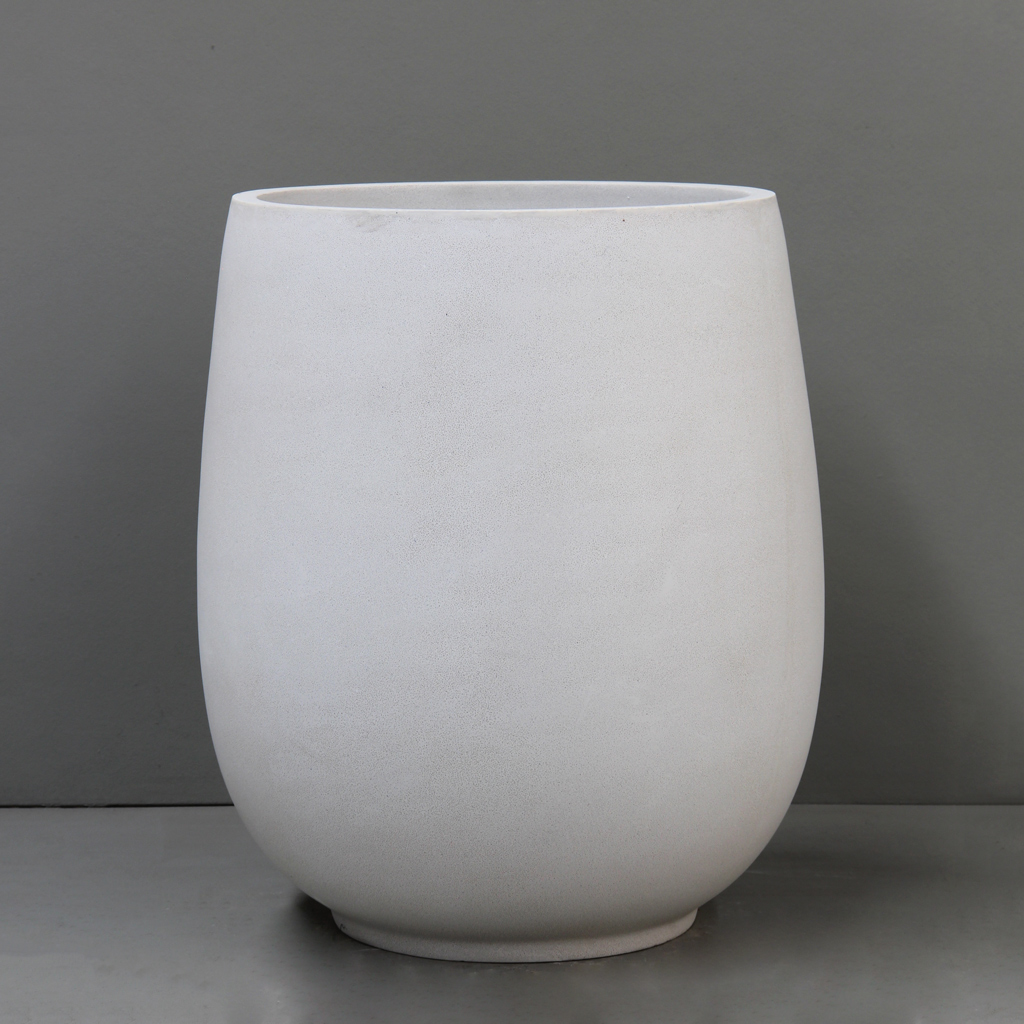 [BR4-60IV] Ivory Palm Planter (Medium - D60cm x H71cm)