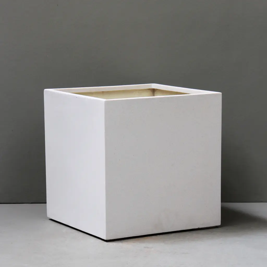 [BS1-40IV] Ivory Cube Planter (W40cm x H40cm)