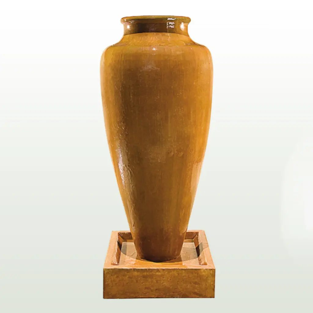 [PB6429AR] Aged Rust Caduceus Giant Fountain (Large - D84cm x H205cm)