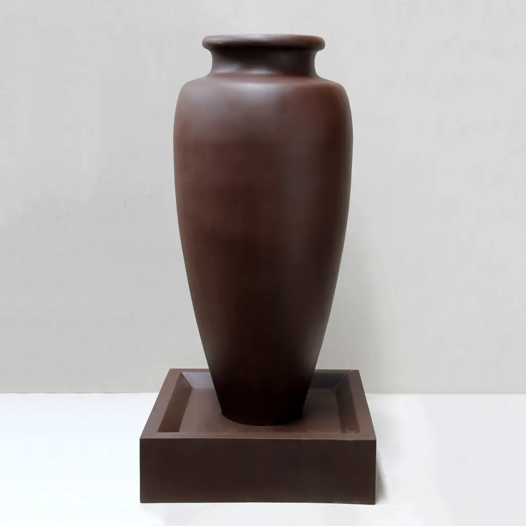 [PB6429BU] Burnt Umber Caduceus Fountain (Large - D84cm x H205cm)