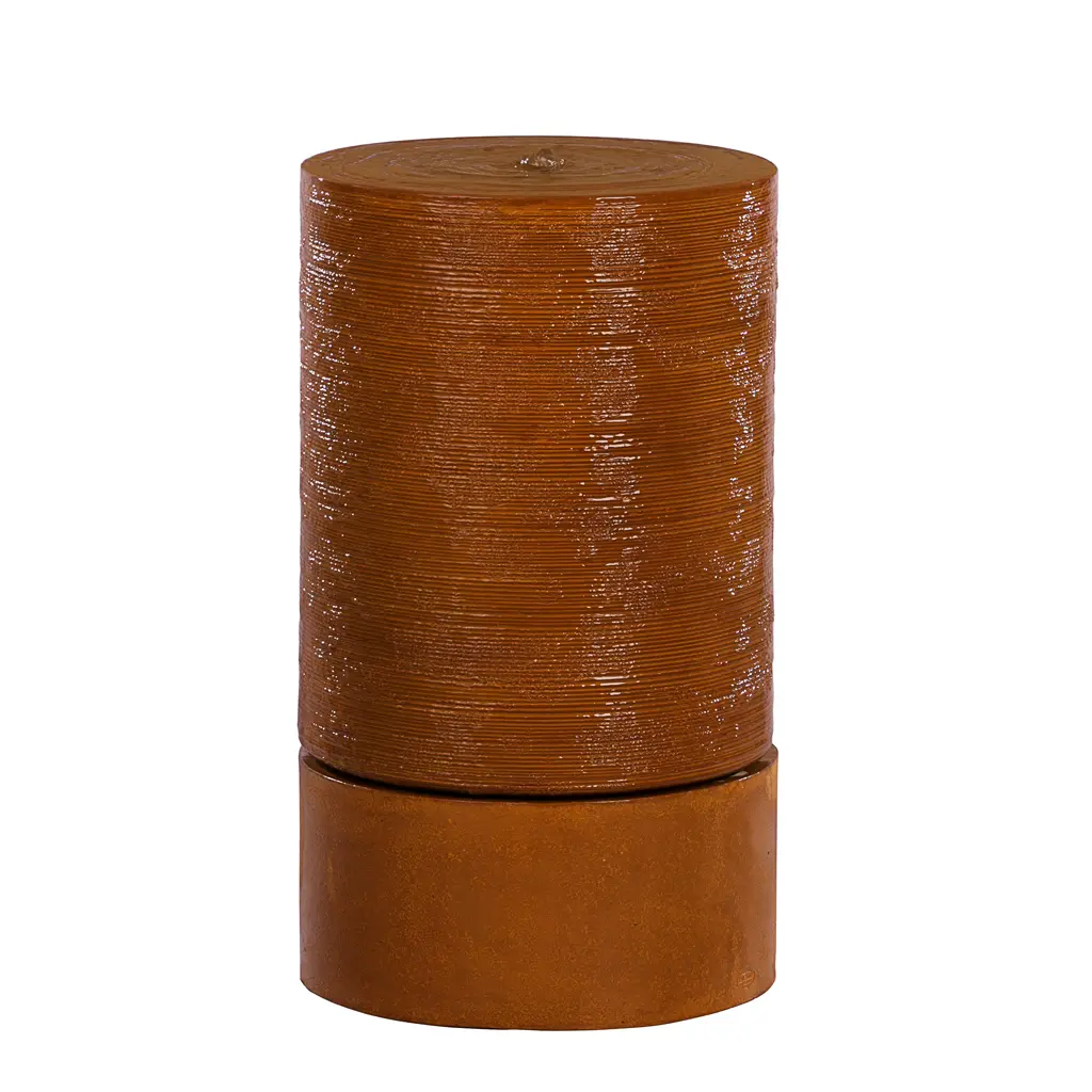 [PB6454AR] Aged Rust Asaki Fountain (Large - D49.5cm x H115cm)