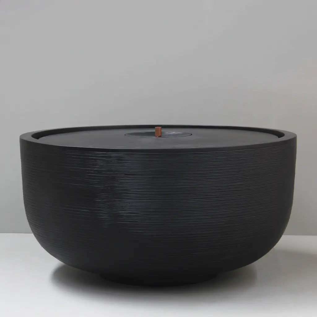 [FN2386BK] Black Cascade Bubbler Fountain (Large - D187cm x H71cm)