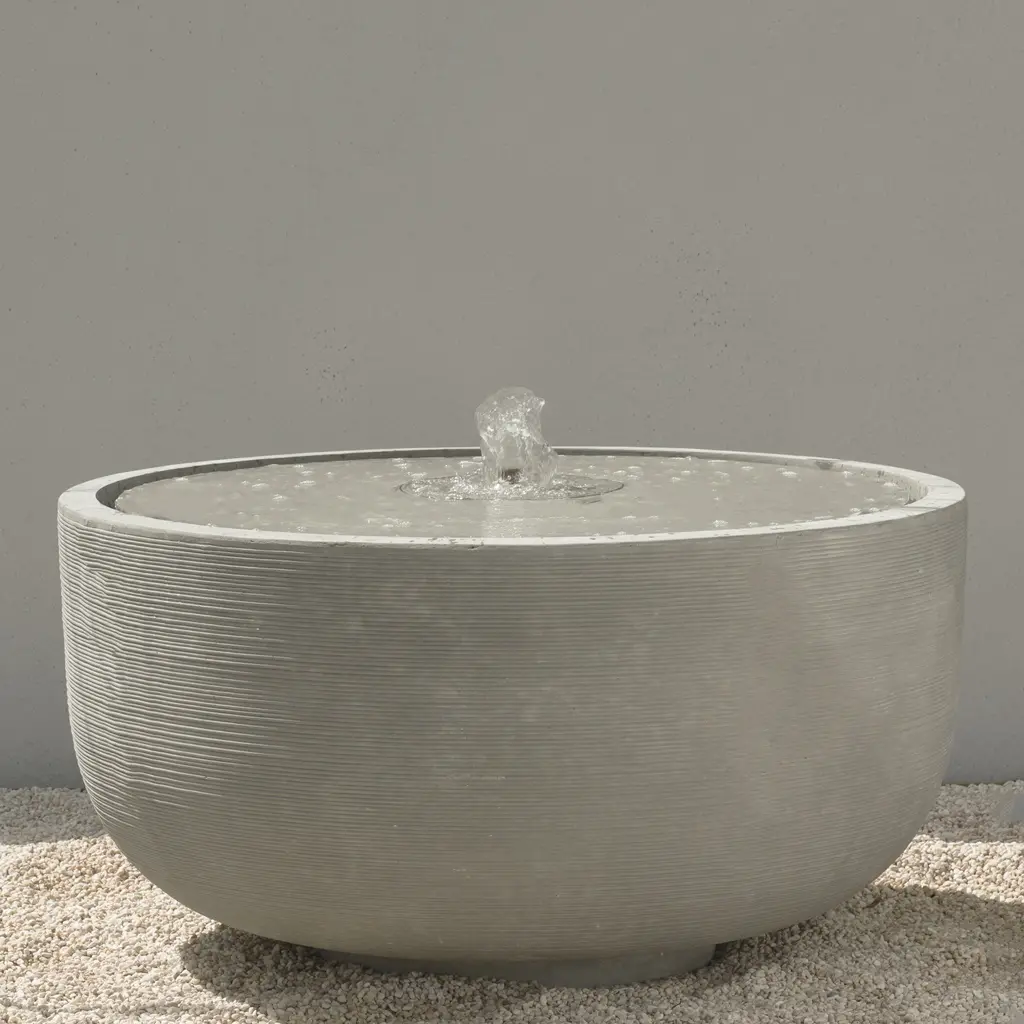 [FN2386NC] Natural Cement Cascade Bubbler Fountain (Large - D187cm x H71cm)