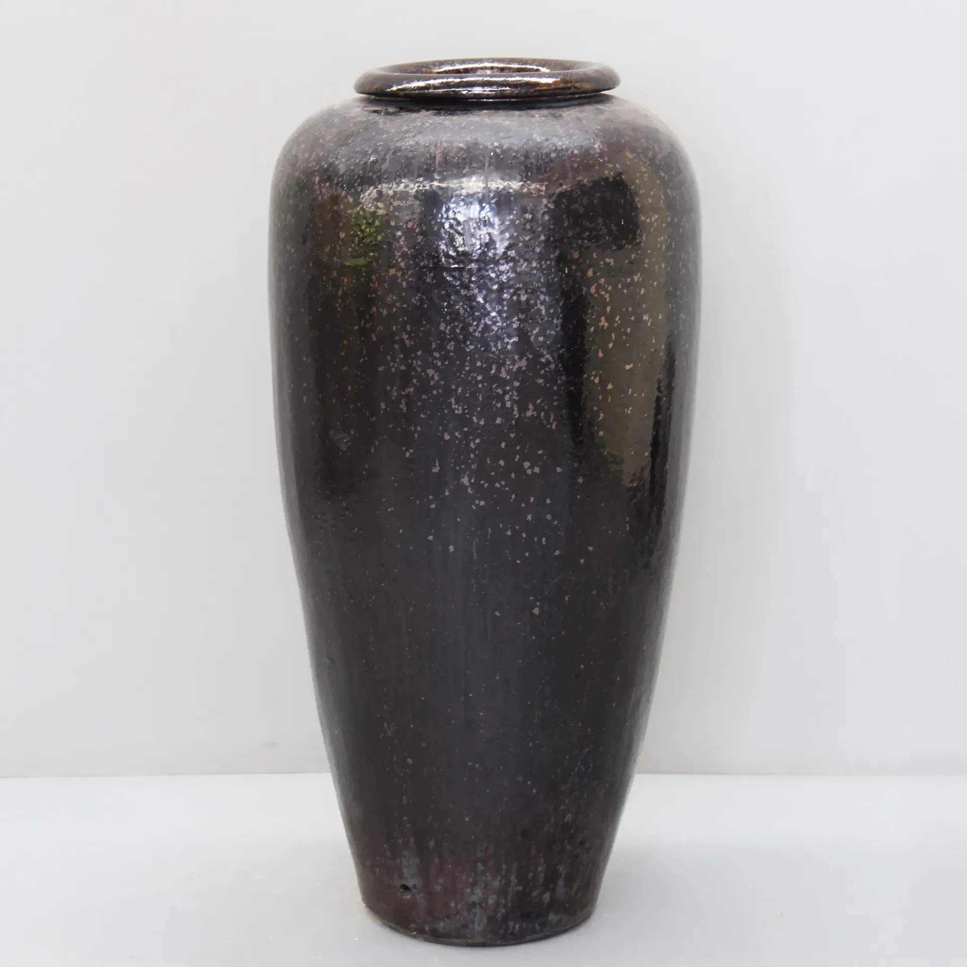 Sapphire Plain Tall Temple Jar                             
D56cm x H116cm