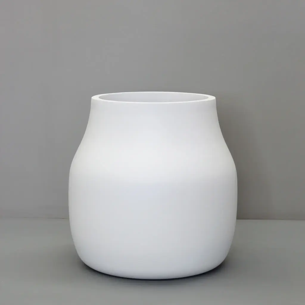 [5820.055.WH] White Caneco Pot (Small - D55cm x H55cmm)