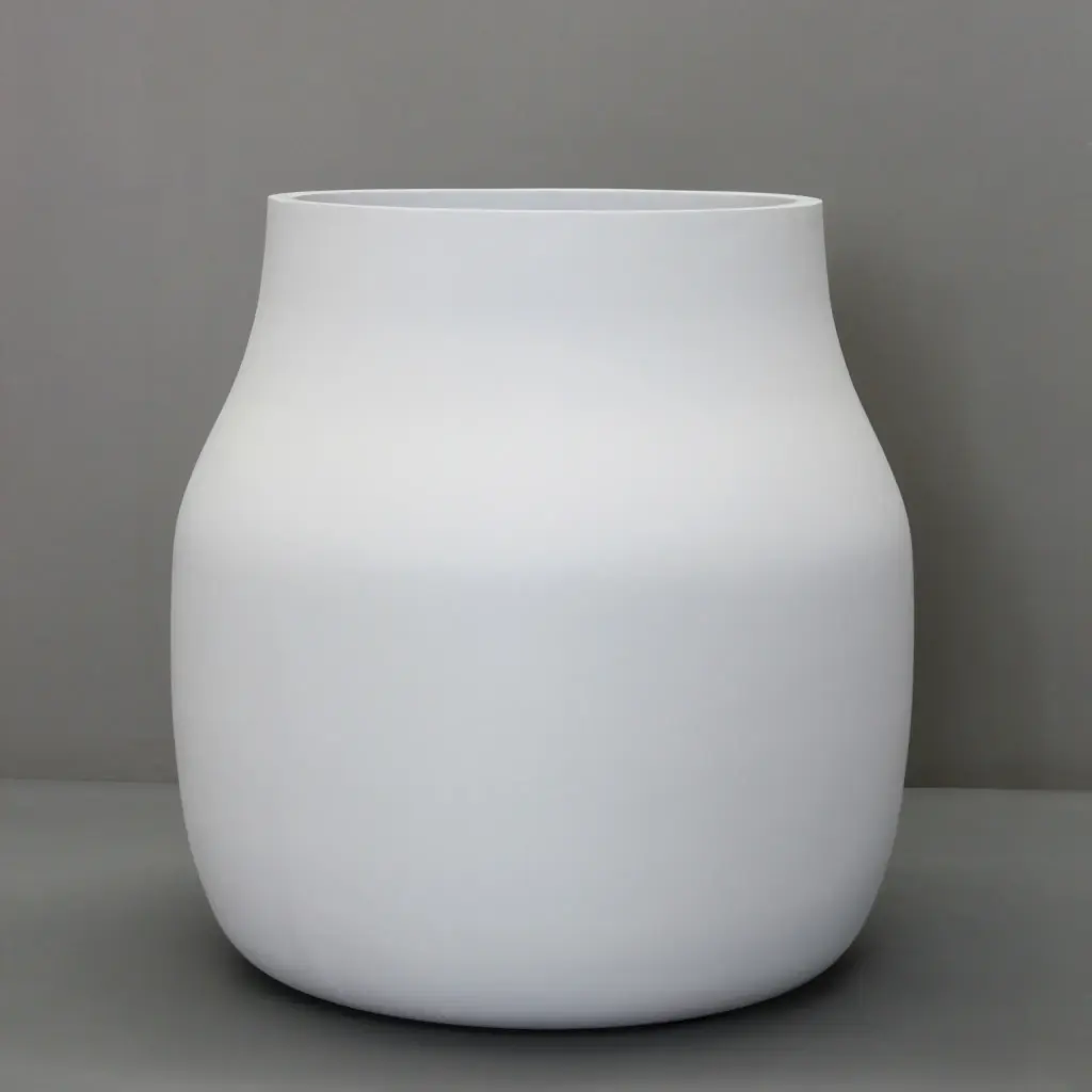 [5820.068.WH] White Caneco Pot (Large - D68.6cm x H70.3cm)