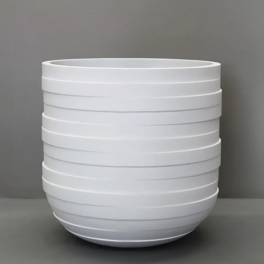 [6120.070.WH] White Circulum Pot (Large - D70cm x H64cm)