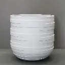 White Circulum Pot