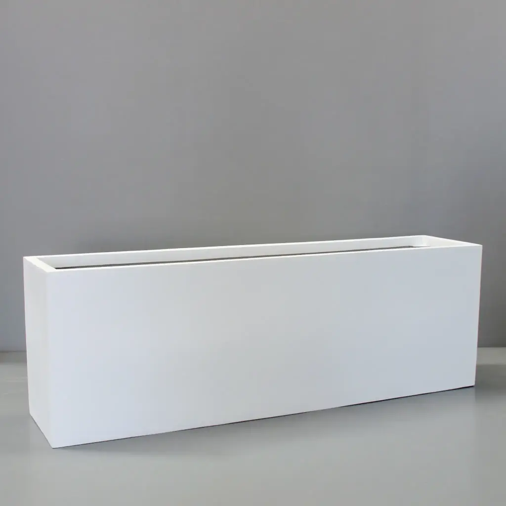 [2190.183.SS.WH] White Dividum Trough  (Large - L183cm x W41cm x H61cm)