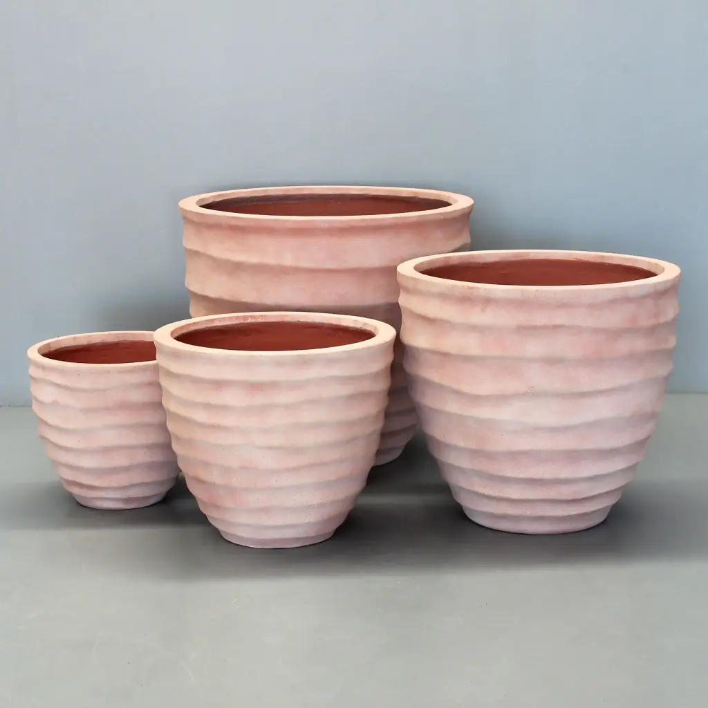 [PCR01s/4TU] Tuscan Wave Egg Pot (Set of 4 - D60, 50, 42 & 33cm)