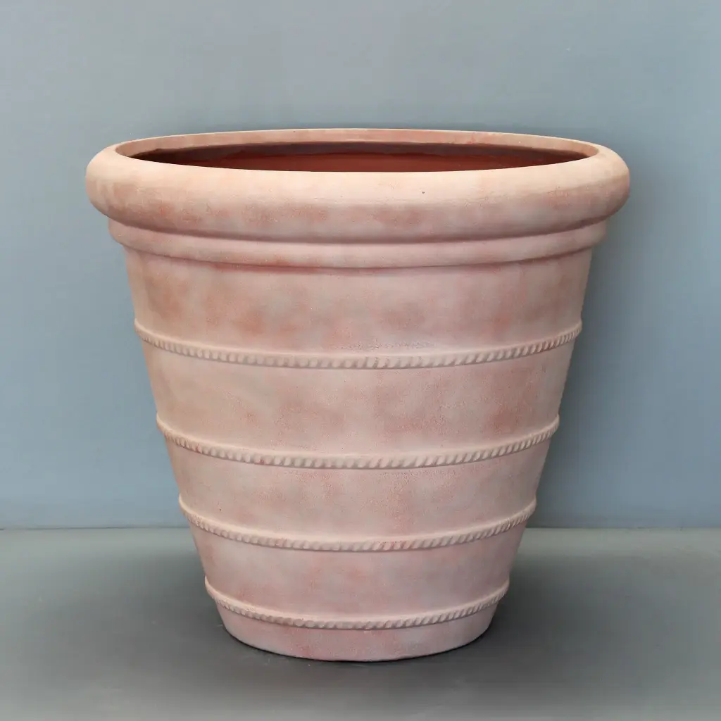 [PCR03XL-TU] Tuscan Roped Pot  (XLarge - D70cm x H63cm)