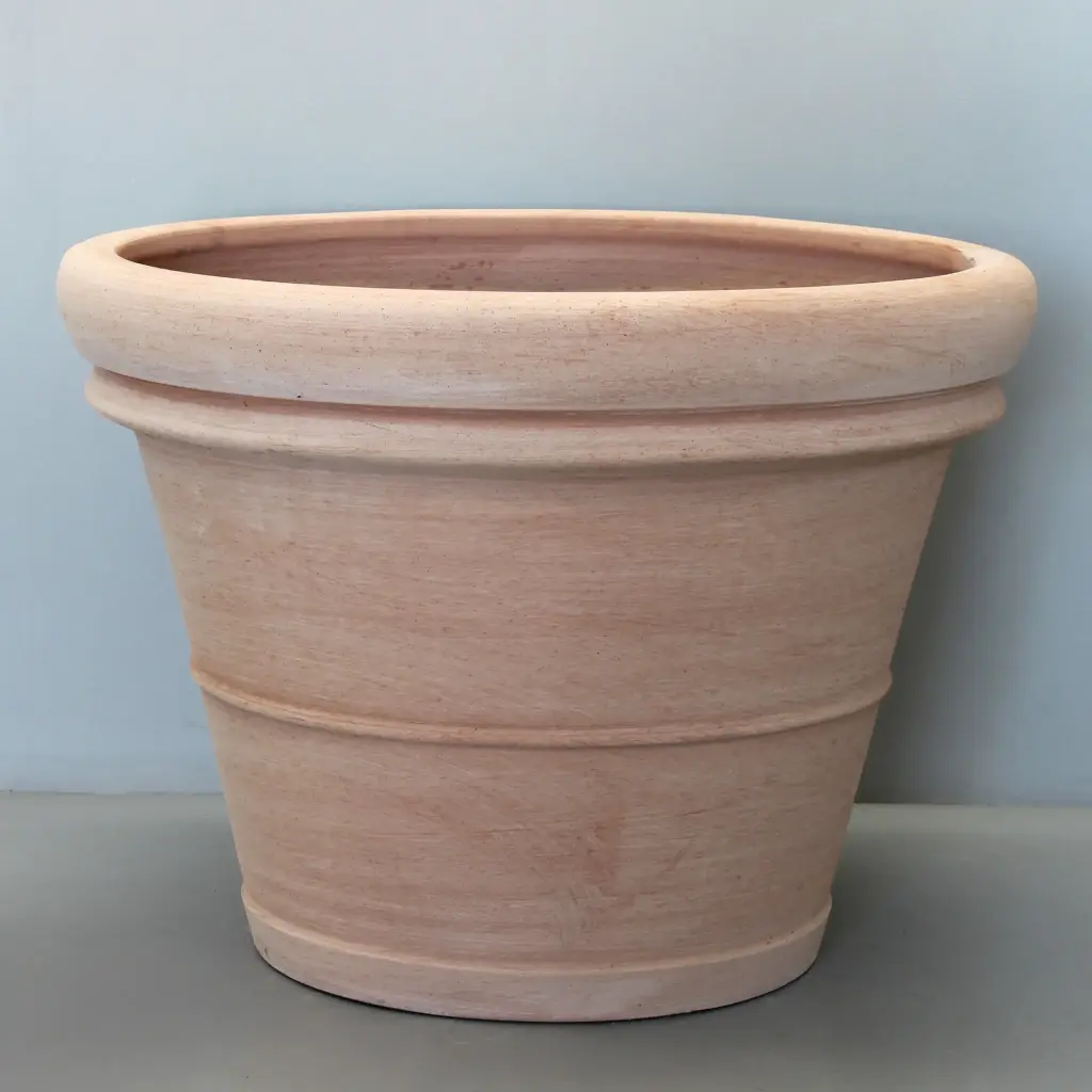 [DIT07L-TG] Terracotta Galestro Double Rim Pot (Large - D100cm x H85cm)