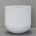 White Fluted Doric Pot
