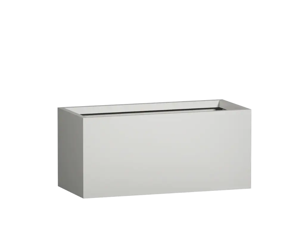 White Rectangulum Planter