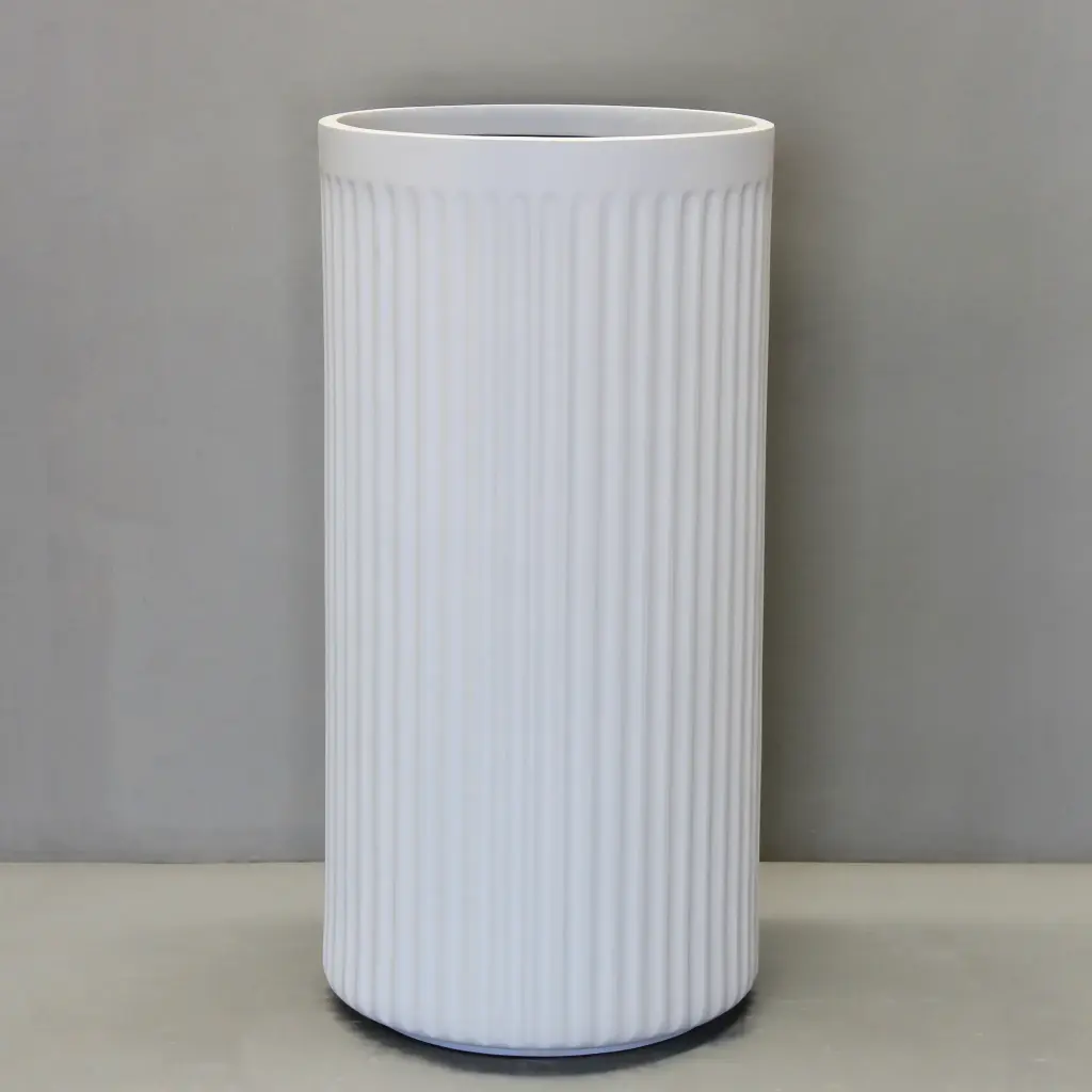 [7890.052.WH] White Doric Cylinder (Large - D52cm x H104cm)