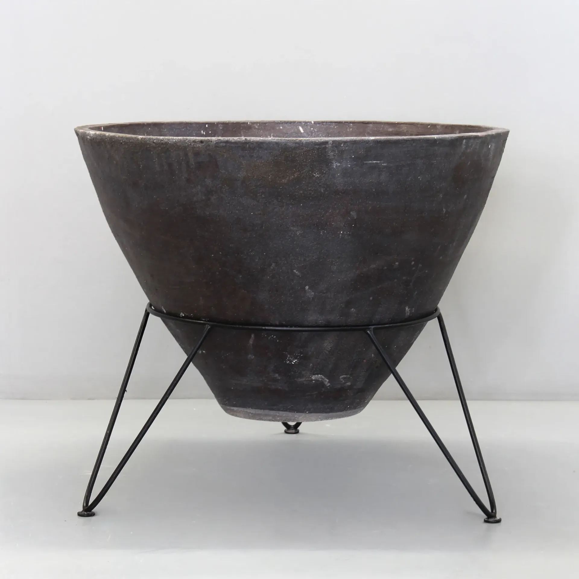 Copper Cone Bowl with Stand - D72cm x H48cm