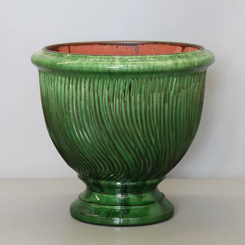 Green Languedoc Striated Coupe D65cm x H60cm