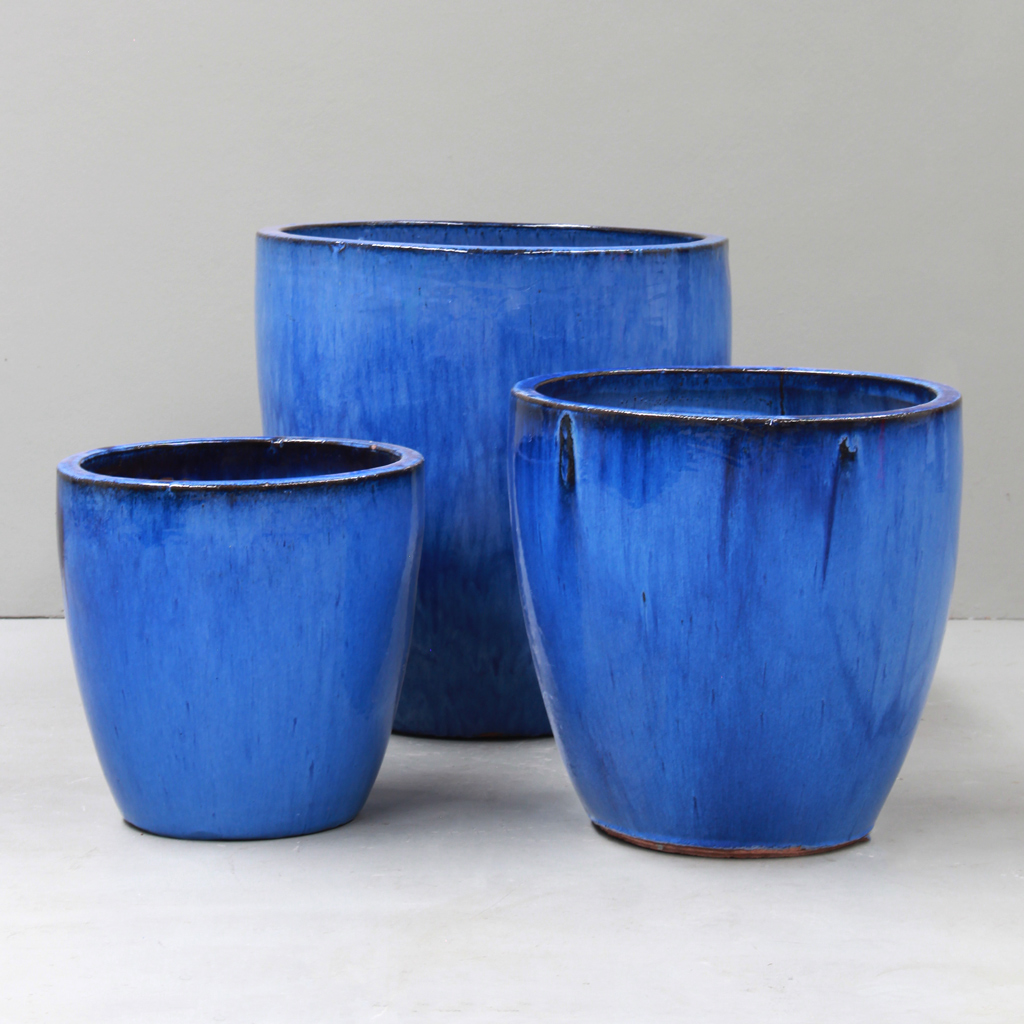 Fireworks Blue Egg Pot