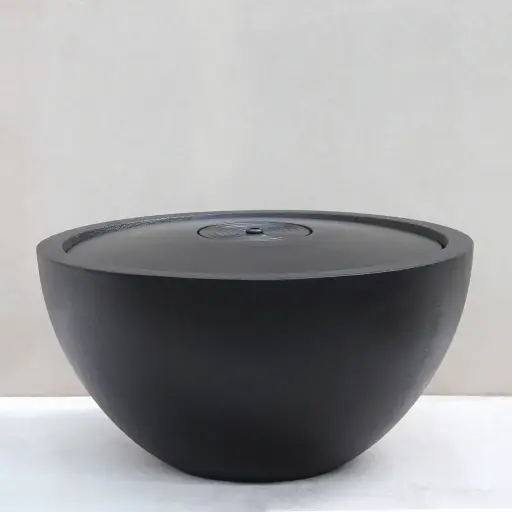 [FN2414BK] Black Mini Volcano Bubbler with Top Plate D77.4cm x H43.5cm